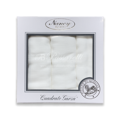 Anna Bassetti Packung mit 6 Quadraten aus Gaze 100% hypoallergene Baumwolle S20