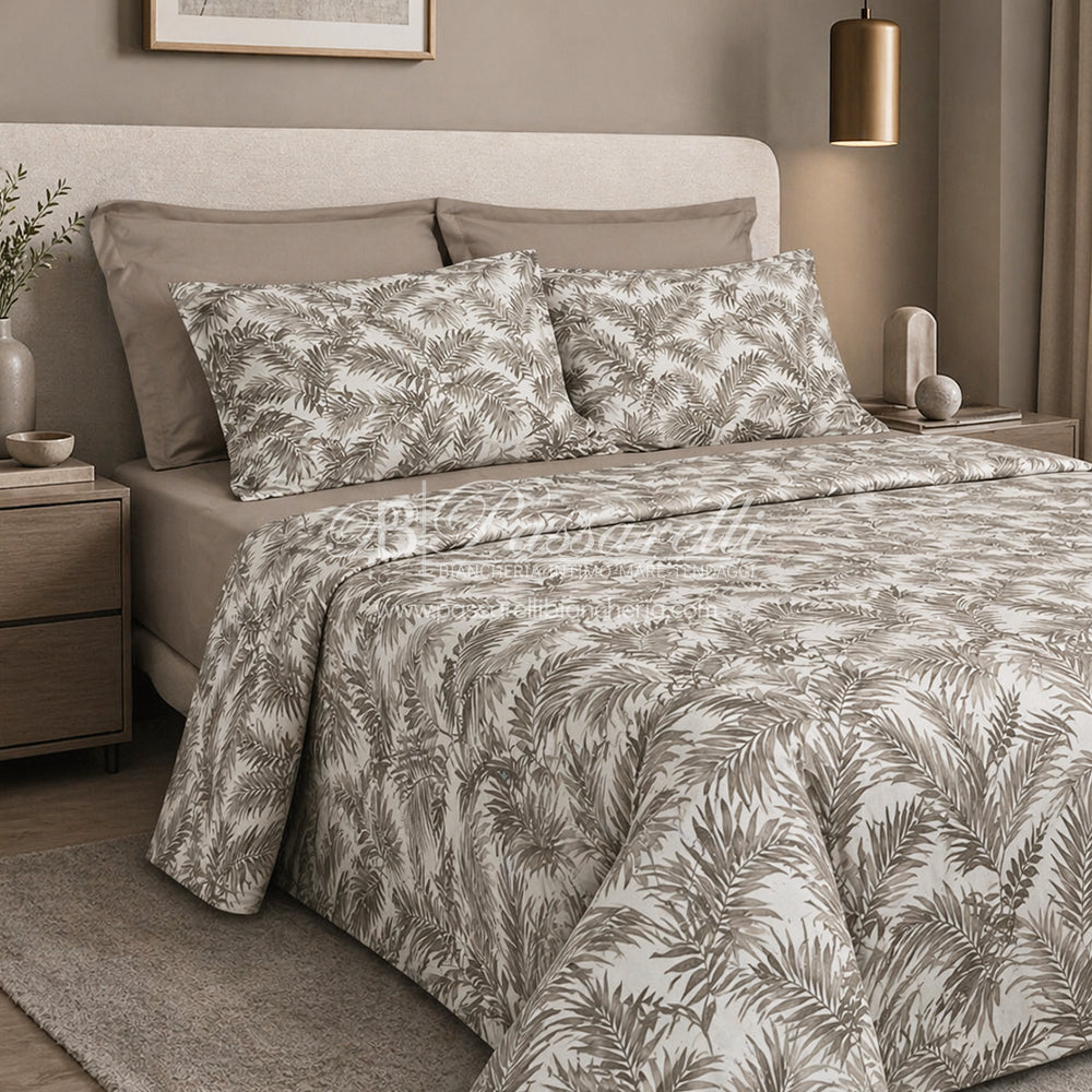 Neìth Completo Lenzuola Matrimoniale 4 federe Lince