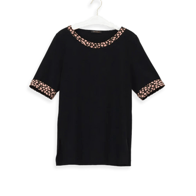 Oroblu Maglia T-Shirt da donna Pull-On Tops Flowers VOBT67347 S40 - Passarelli Biancheria