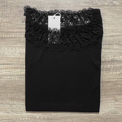 Oroblu Pull-On Tops Cotton Lace 3/4 Sleeve VOBT67586 S43