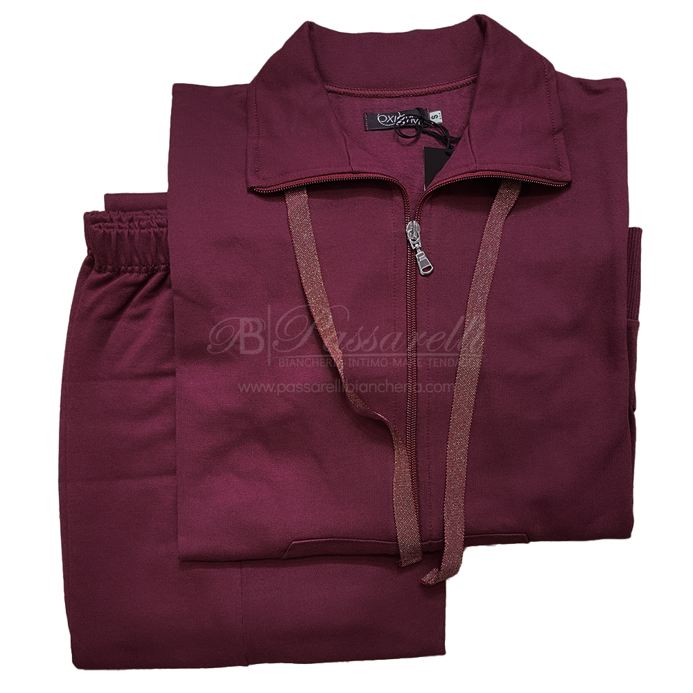 Oxigym Tuta in Cotone Felpato con Zip da Donna F977 2509S76