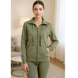Oxigym Tuta in Cotone Felpato con Zip da Donna F977 2509S76