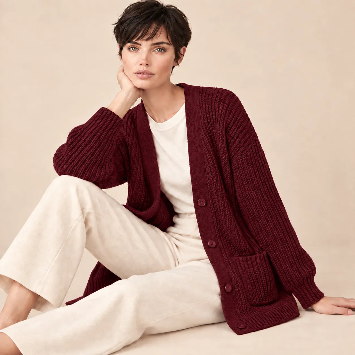 Parisblue Cardigan Invernale da Donna