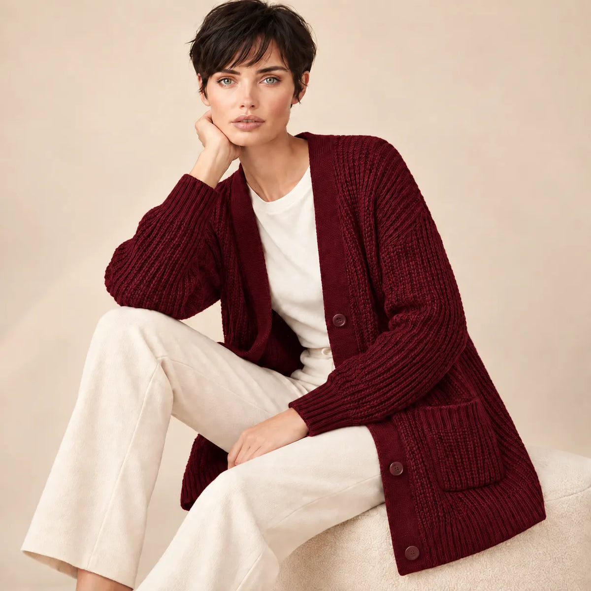 Parisblue Cardigan Invernale da Donna