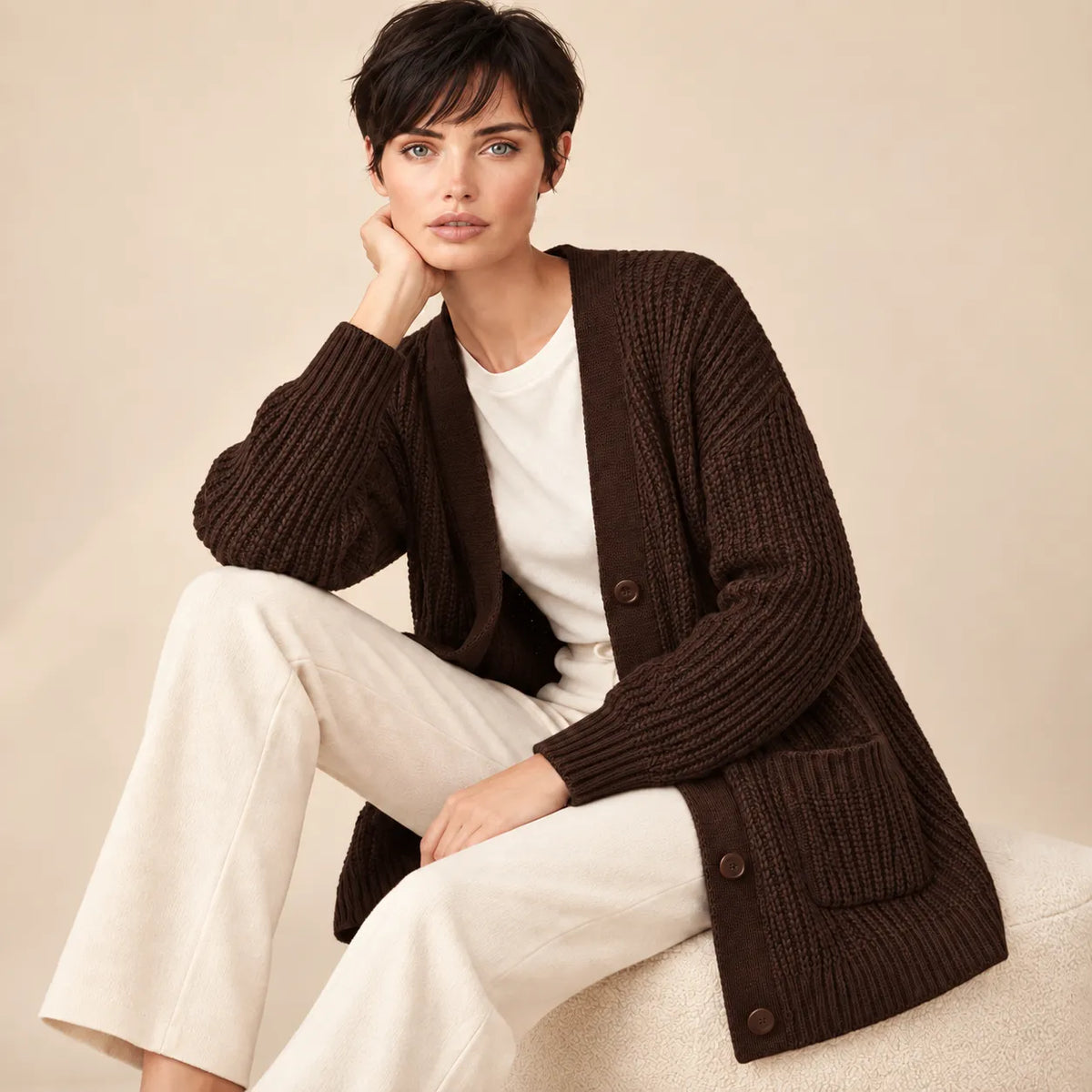 Parisblue Cardigan Invernale da Donna