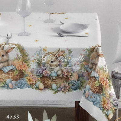 Tovaglia in Cotone Pasqua 140x240cm. - Disegni Varie 2504S