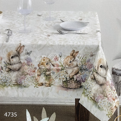Tovaglia in Cotone Pasqua 140x240cm. - Disegni Varie 2504S