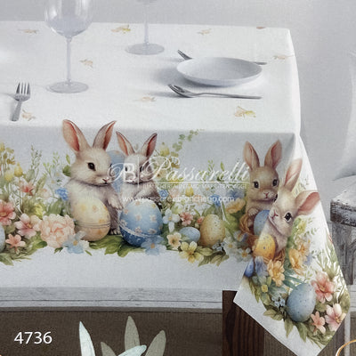 Tovaglia in Cotone Pasqua 140x240cm. - Disegni Varie 2504S