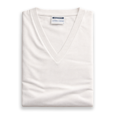 Perofil Maglia Intima da Uomo Scollo V Maniche Corte Filo Scozia Fluid