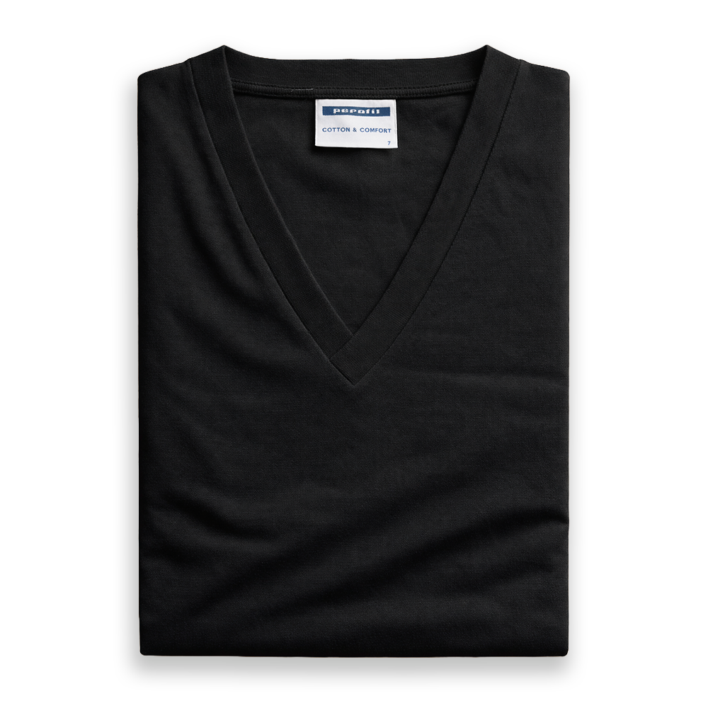 Perofil Maglia Intima da Uomo Scollo V Maniche Corte Filo Scozia Fluid