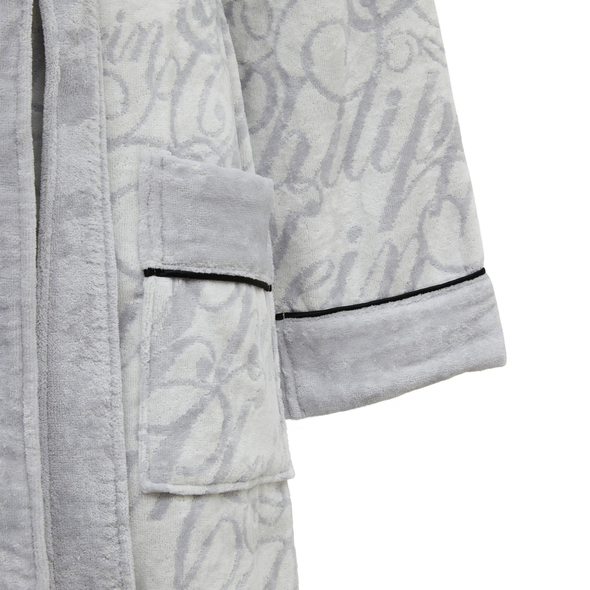 Philipp Plein Accappatoio con Cappuccio Script Moderno in Spugna