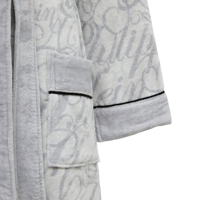 Philipp Plein Accappatoio con Cappuccio Script Moderno in Spugna