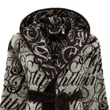 Philipp Plein Accappatoio con Cappuccio Script Moderno in Spugna