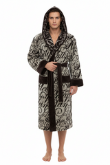 Philipp Plein Accappatoio con Cappuccio Script Moderno in Spugna