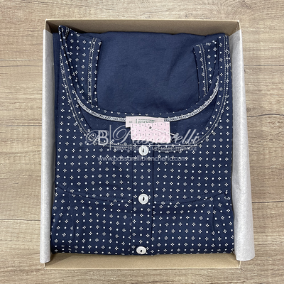 Lingery Pigiama Maniche Corte Aperto con Pantalone Lungo da Donna 731 2504S40