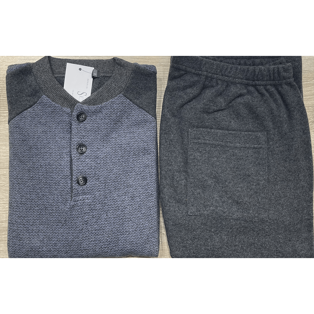 Prestigio Pigiama da Uomo Invernale in Punto Milano 82778W S32 - Passarelli Biancheria