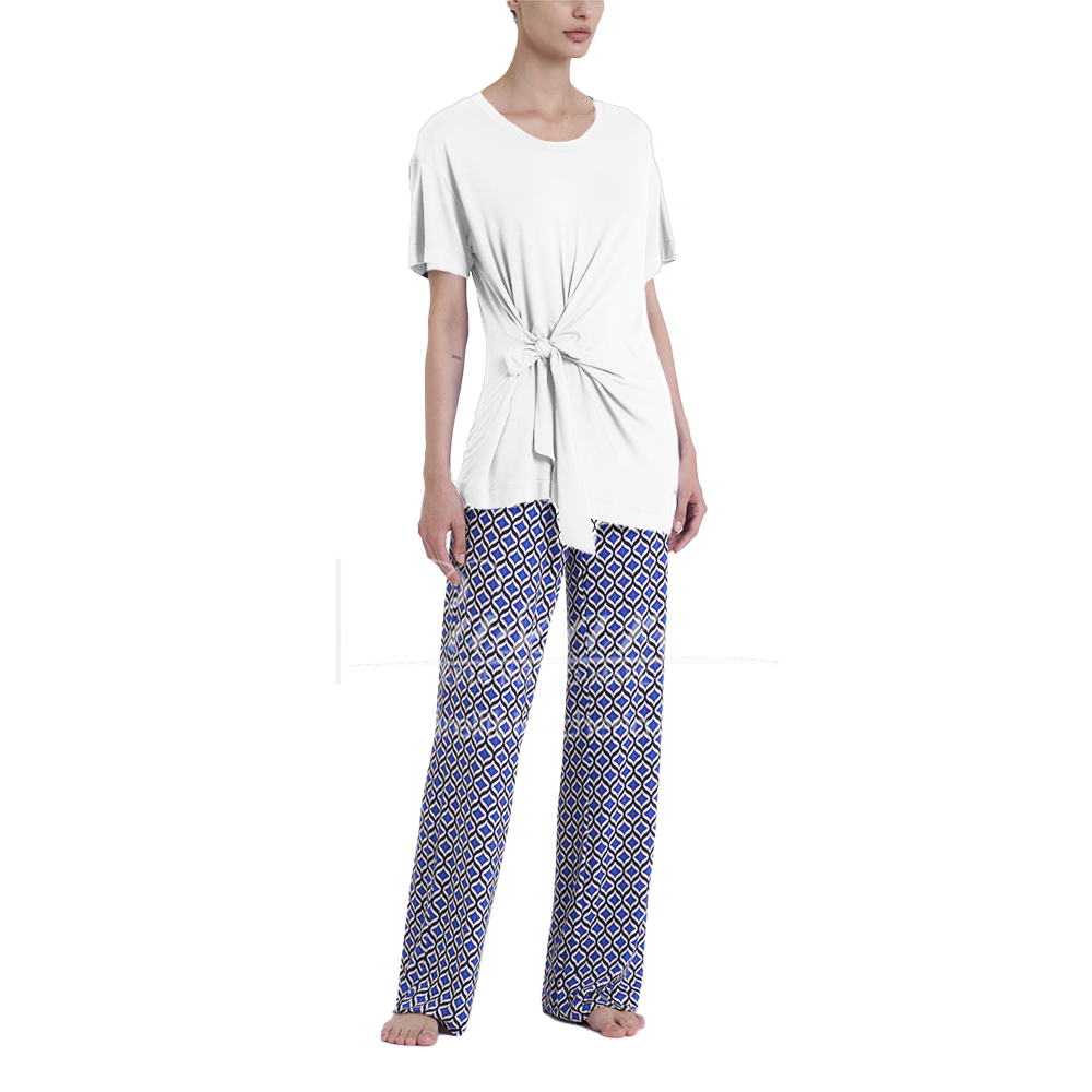 Ragno Blusa Fiocco maniche Corte in Viscosa DQ15TJ 2504S30