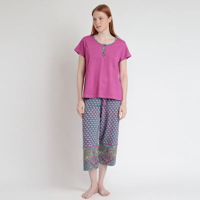 Admas Pigiama donna mezza manica e pantaloni palazzo 63065 2504S22
