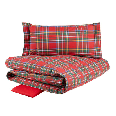 Randi Completo Copripiumino Matrimoniale Scozzese Rosso CLAN 22