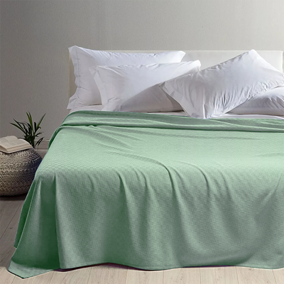 Caleffi Sommer-Tagesdecke einfarbig aus Rodeo-Baumwolle - verschiedene Größen