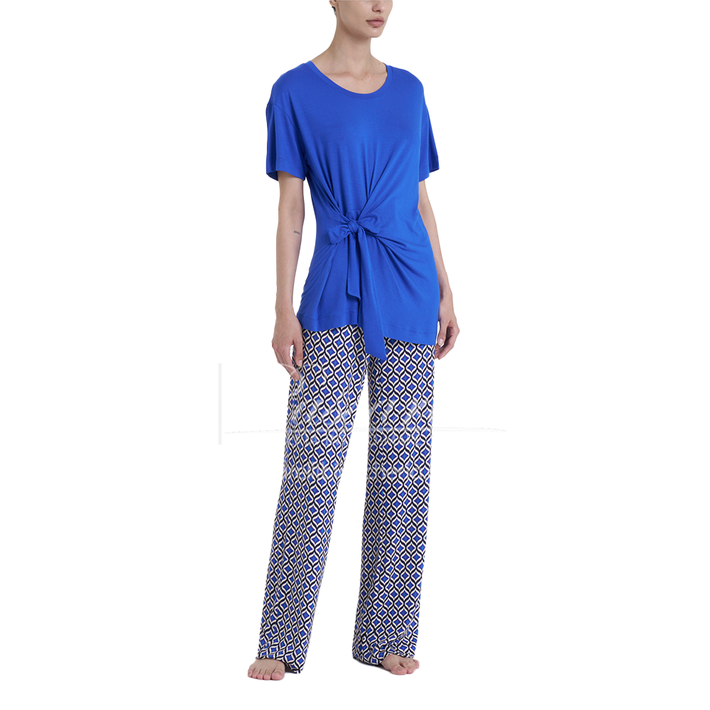 Ragno Blusa Fiocco maniche Corte in Viscosa DQ15TJ 2504S30