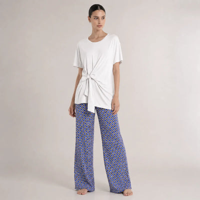 Ragno Blusa Fiocco maniche Corte in Viscosa DQ15TJ