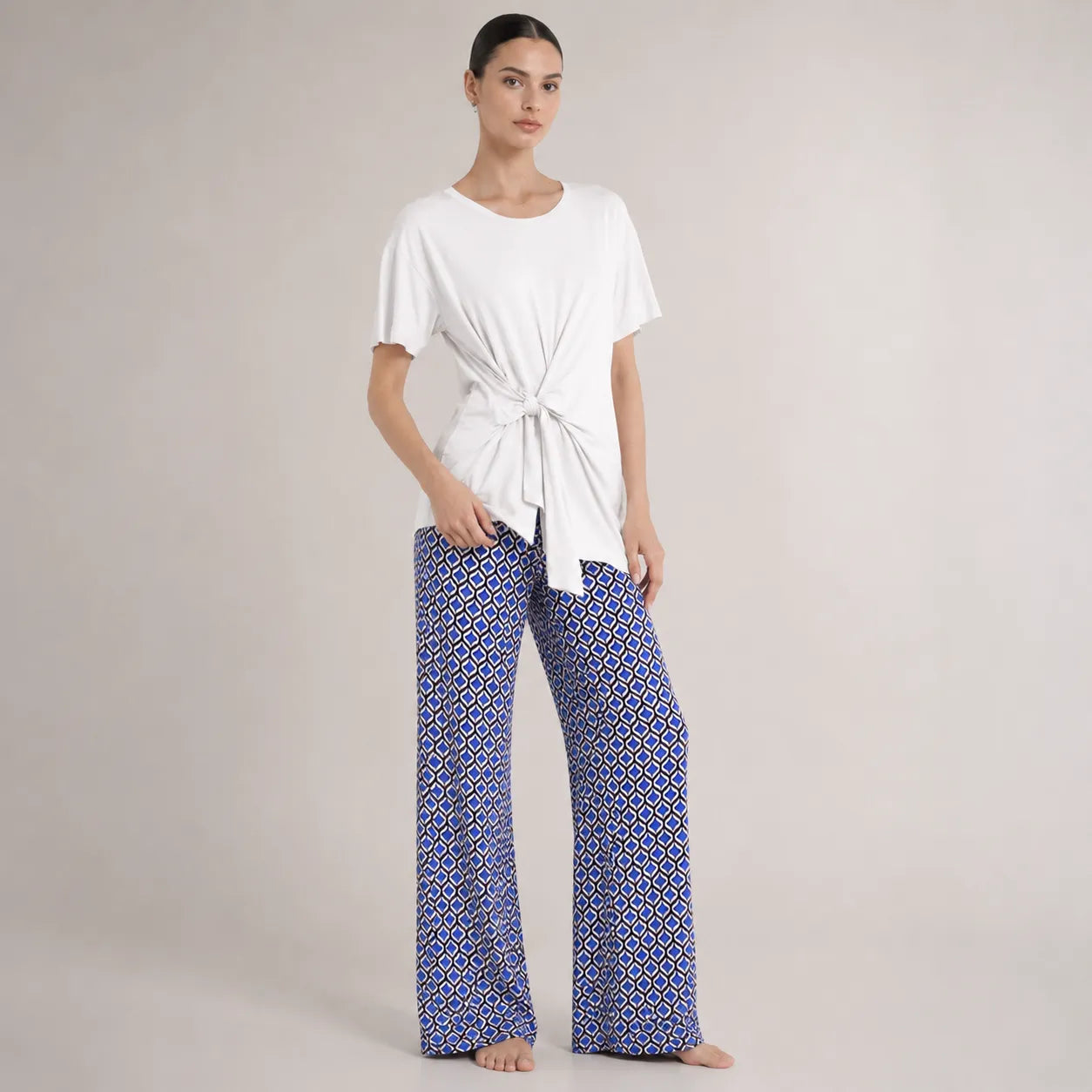 Ragno Blusa Fiocco maniche Corte in Viscosa DQ15TJ