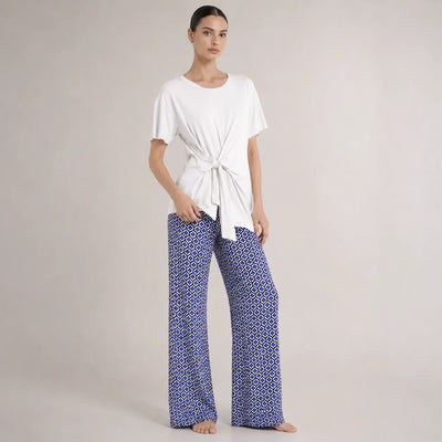 Ragno Blusa Fiocco maniche Corte in Viscosa DQ15TJ