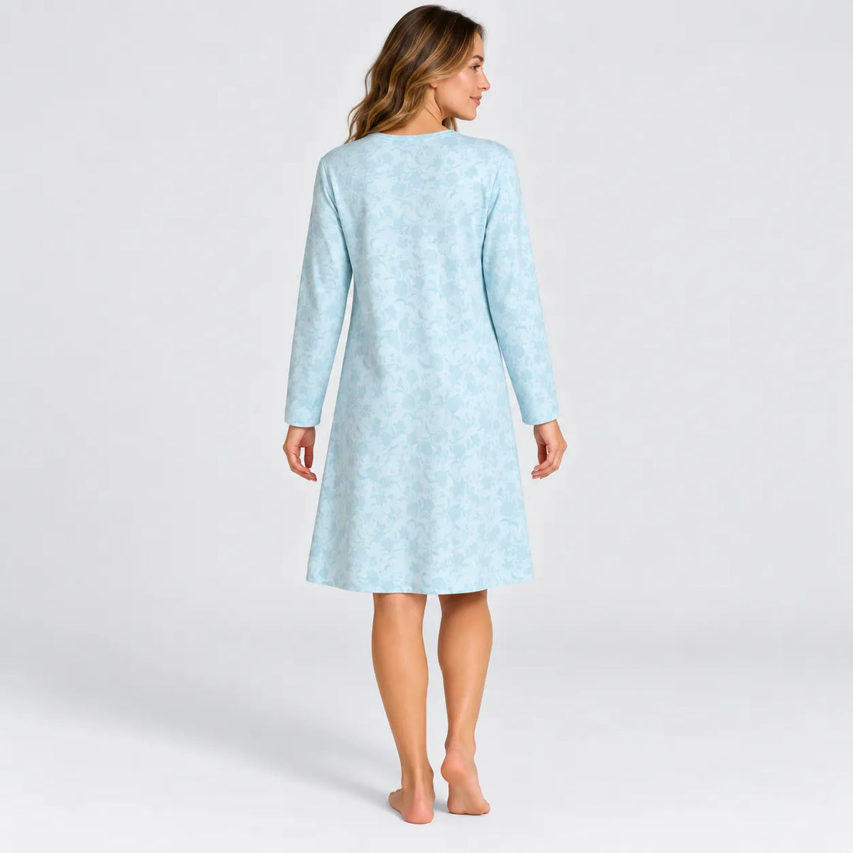 Ragno Camicia da Notte Lunga Cotone Cotone Fantasia DU26NK