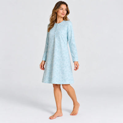 Ragno Camicia da Notte Lunga Cotone Cotone Fantasia DU26NK