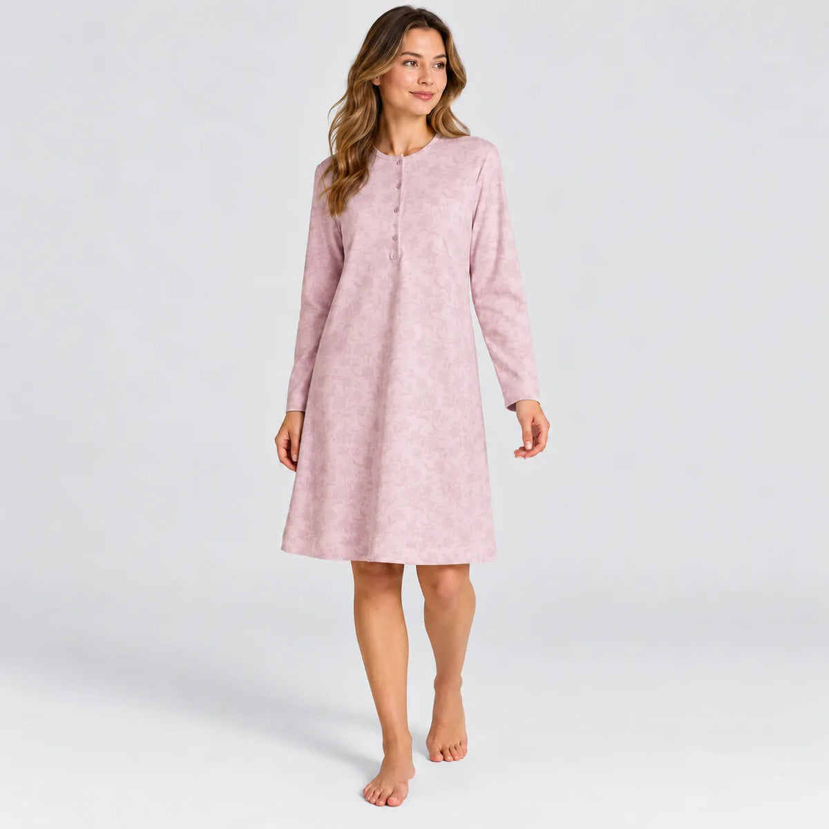 Ragno Camicia da Notte Lunga Cotone Cotone Fantasia DU26NK