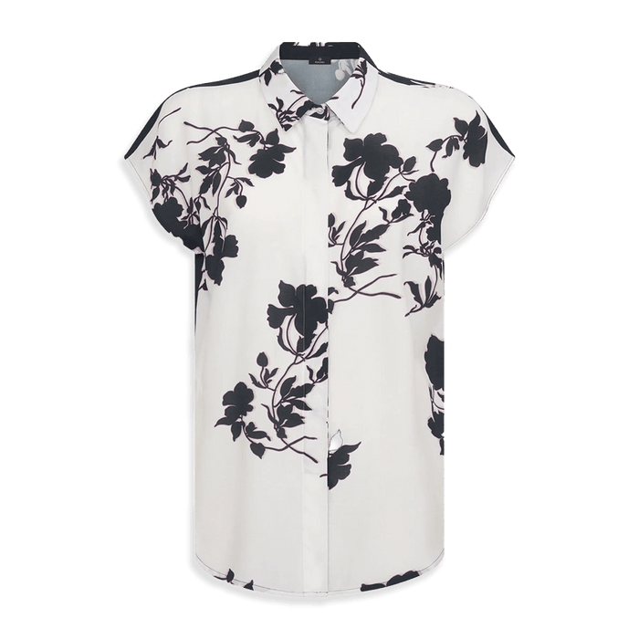 Ragno Flower print shirt in EcoSilk muslin DG96SX S50