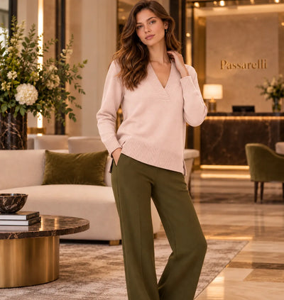 Ragno Maglia Invernale da Donna con scollo a V in Super Soft DN53M2