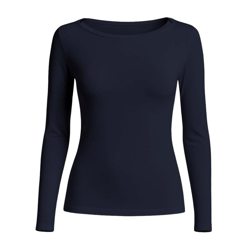 Ragno Maglietta da Donna con collo a barchetta in filato Tenderwool DM03AB