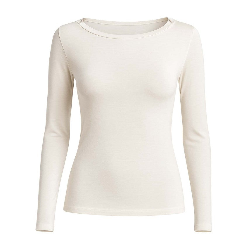 Ragno Maglietta da Donna con collo a barchetta in filato Tenderwool DM03AB