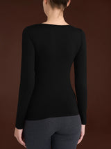 Ragno Maglietta da Donna con collo a barchetta in filato Tenderwool DM03AB