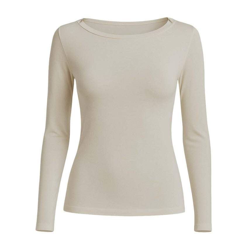 Ragno Maglietta da Donna con collo a barchetta in filato Tenderwool DM03AB