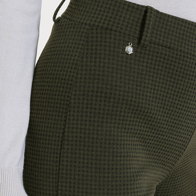 Ragno Pantalone ampio con tasche e micro check in Eco Jacquard DR49PE 2510S54