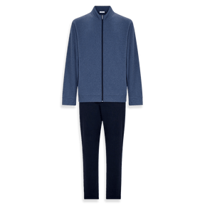 Ragno Pigiama Invernale da Uomo in Cotton Eco Pile Aperto con Zip U787N6 S52 - Passarelli Biancheria