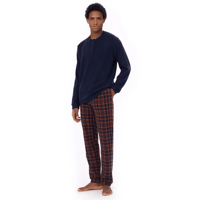 Ragno Pigiama Invernale da Uomo in Cotton Eco Pile U770N1 S42 - Passarelli Biancheria