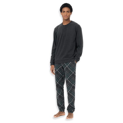 Ragno Pigiama Invernale da Uomo in Cotton Eco Pile U774NU S47 - Passarelli Biancheria