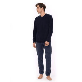 Ragno Pigiama Invernale da Uomo in Cotton Eco Pile U779NU S49 - Passarelli Biancheria