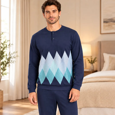 Ragno Pigiama Invernale in Caldo Cotone da Uomo UA55N1 139F