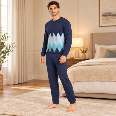Ragno Pigiama Invernale in Caldo Cotone da Uomo UA55N1 139F