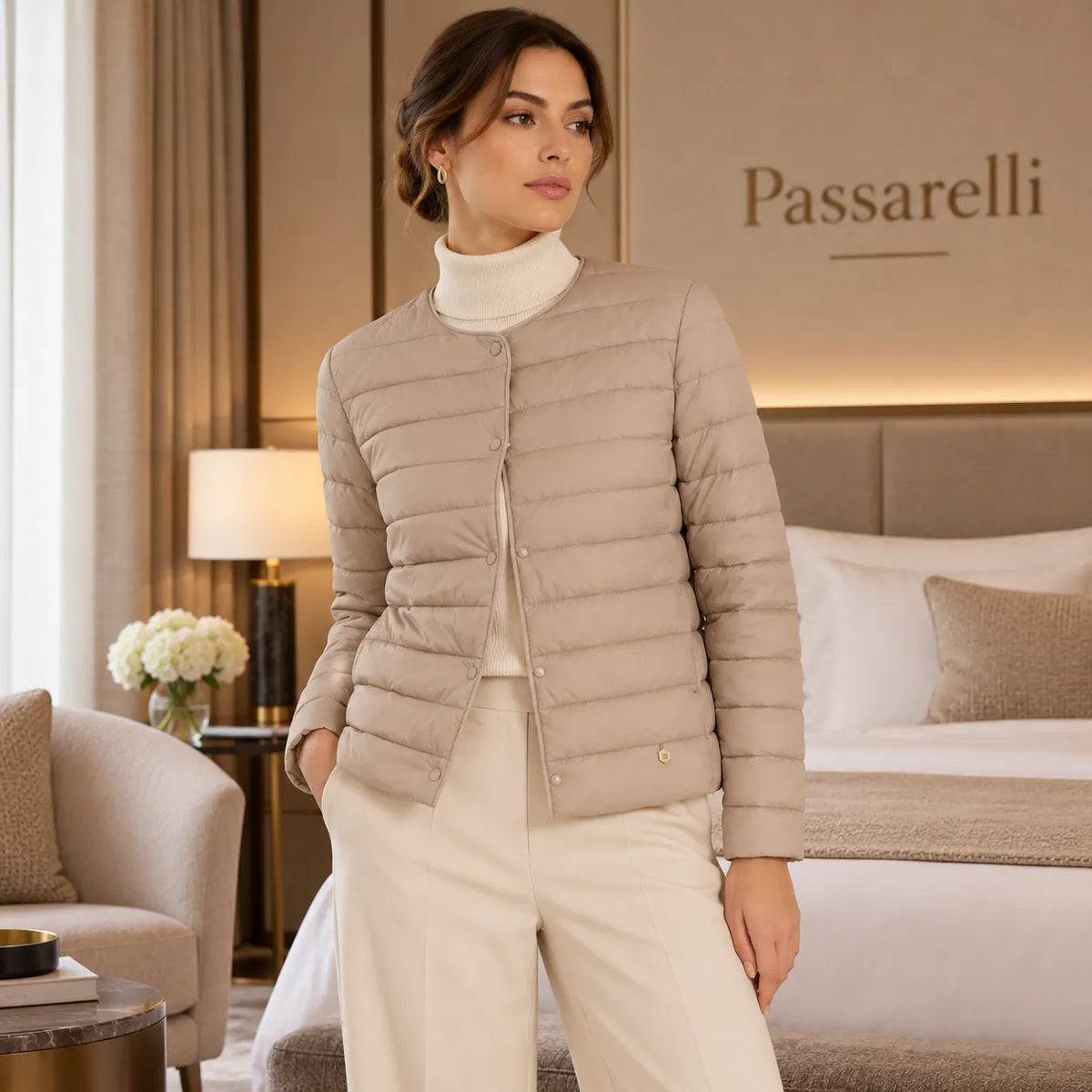 Ragno Piumino da Donna Puffer con manica lunga in Ultralight DT53KP