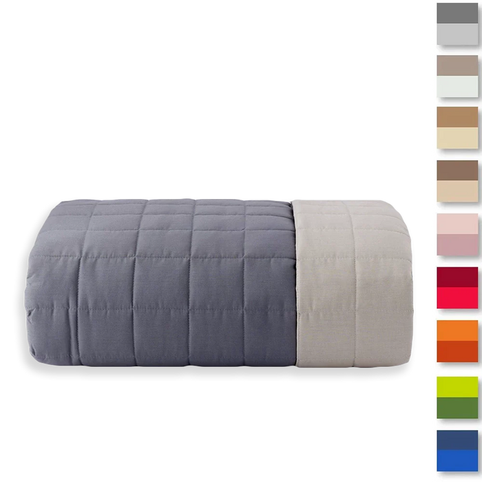 Riviera Paint Quilted Bedspread in Double Face Cotton Double Face - B70