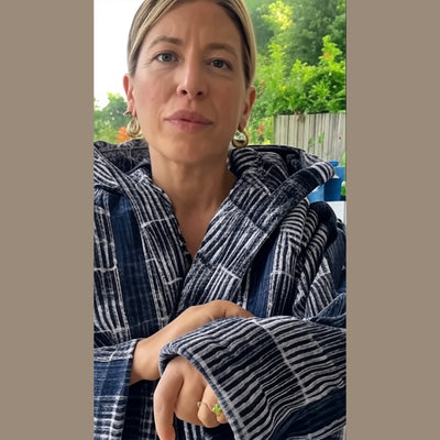 Riviera Accappatoio Unisex Spugna Jacquard Groovy Square 2506S40