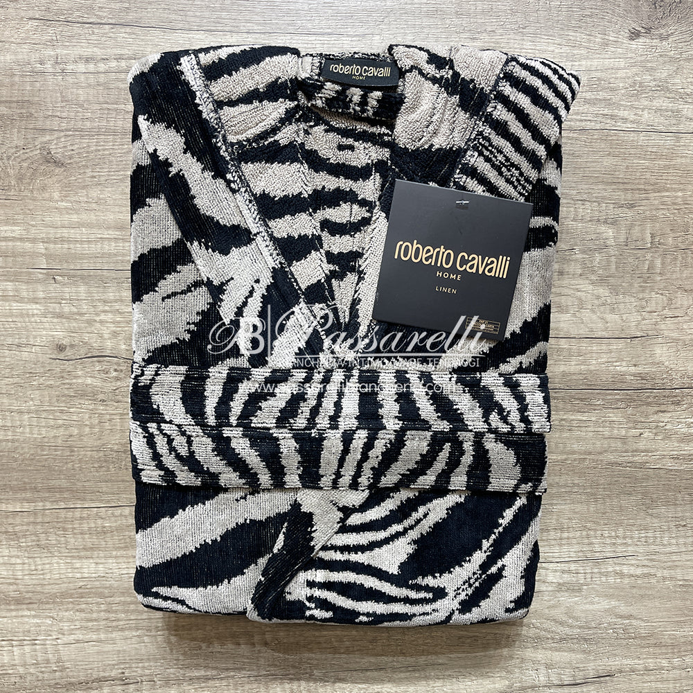 Roberto Cavalli Accappatoio Unisex in spugna 100% cotone 2411S100