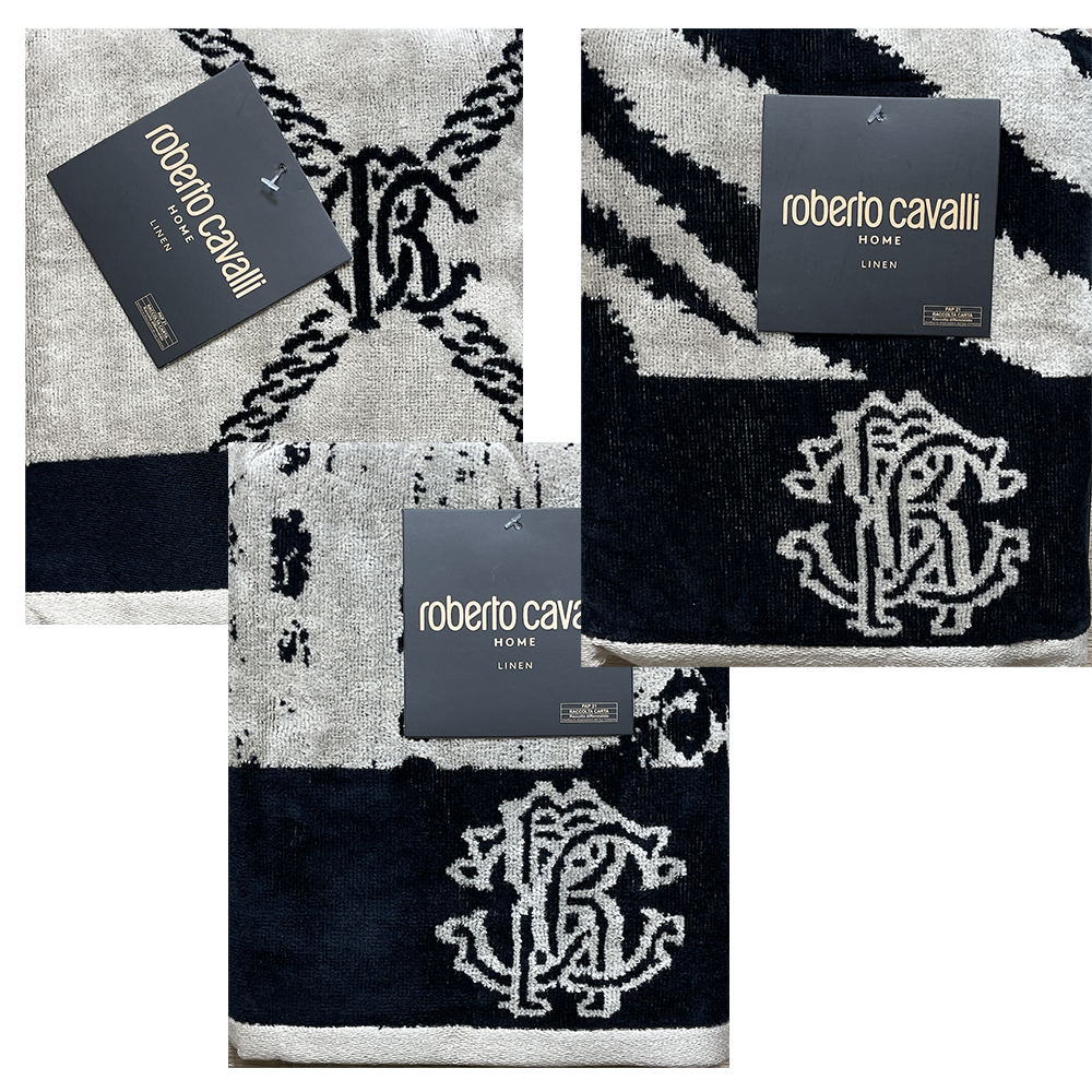 Roberto Cavalli Telo Bagno | Mare in spugna 100% cotone 2411S53