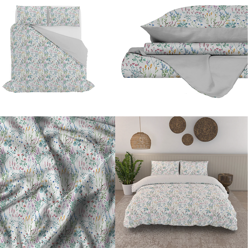 Parure Copripiumino Matrimoniale in Cotone 100% Made in Italy - Vari Disegni